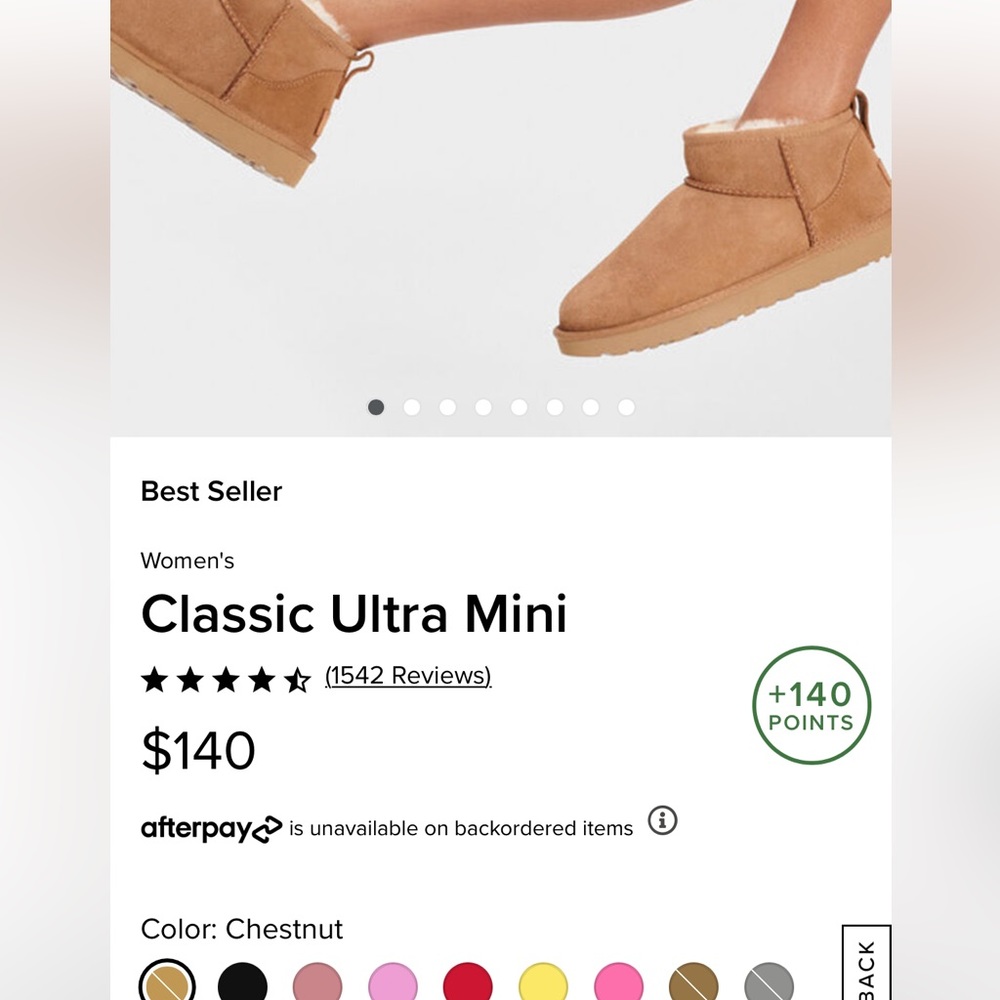 Classic Ultra mini uggs size 8 chestnut - Picture 3 of 4